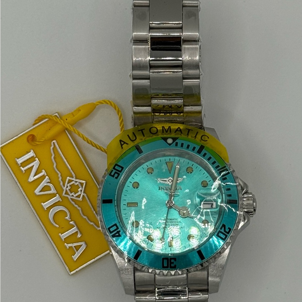 NWT Invicta Pro Diver 49910 Automatic Light Blue Steel Watch